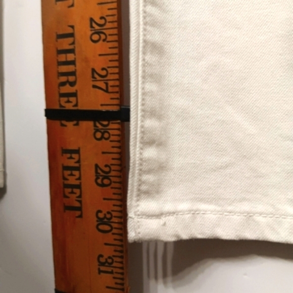 White Western Boot Cut Mid Rise Tag 27 Measure 30 Embroidered Pocket Rodeo Queen - Picture 11 of 12